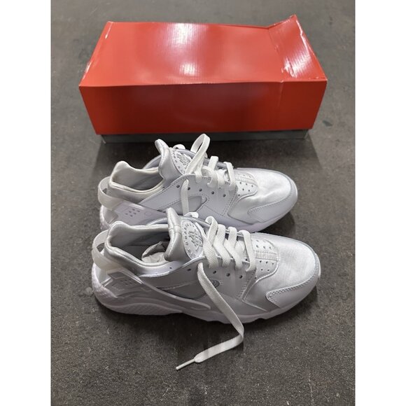 Nike Air Huarache Sneaker in White & Pure Platinum - Picture 1 of 8
